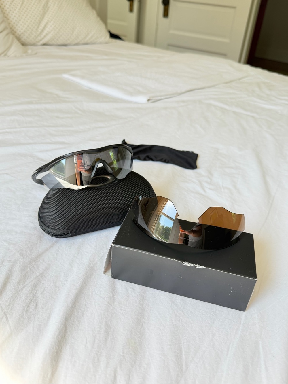 Oakley M2 Sport Wrap Sunglasses with Extra Lenses - Black & brown